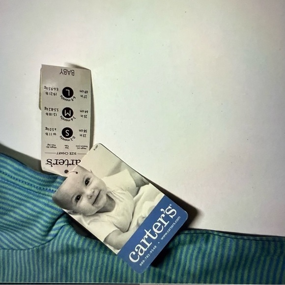 New Vintage Carter's Blue and Green baby romper with turtle design - Picture 5 of 5